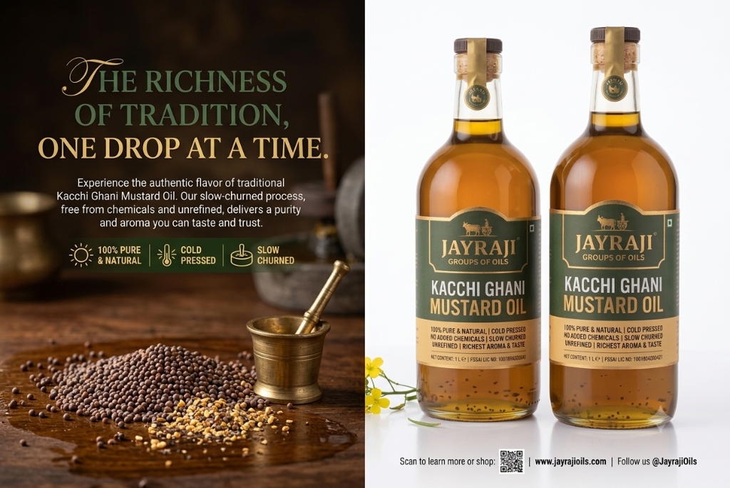 Jayraji Kacchi Ghani Pure Cold-Pressed Mustard Oil